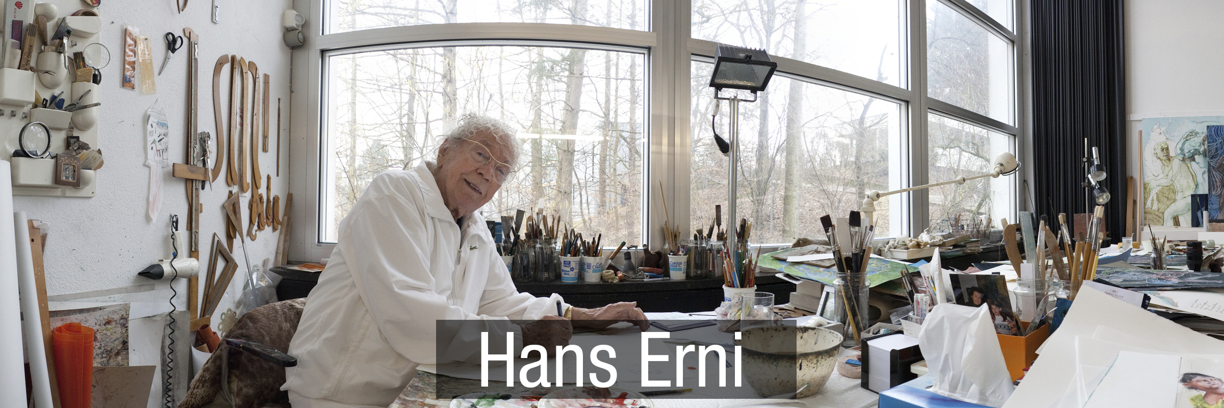 Hans Erni im Atelier